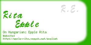 rita epple business card
